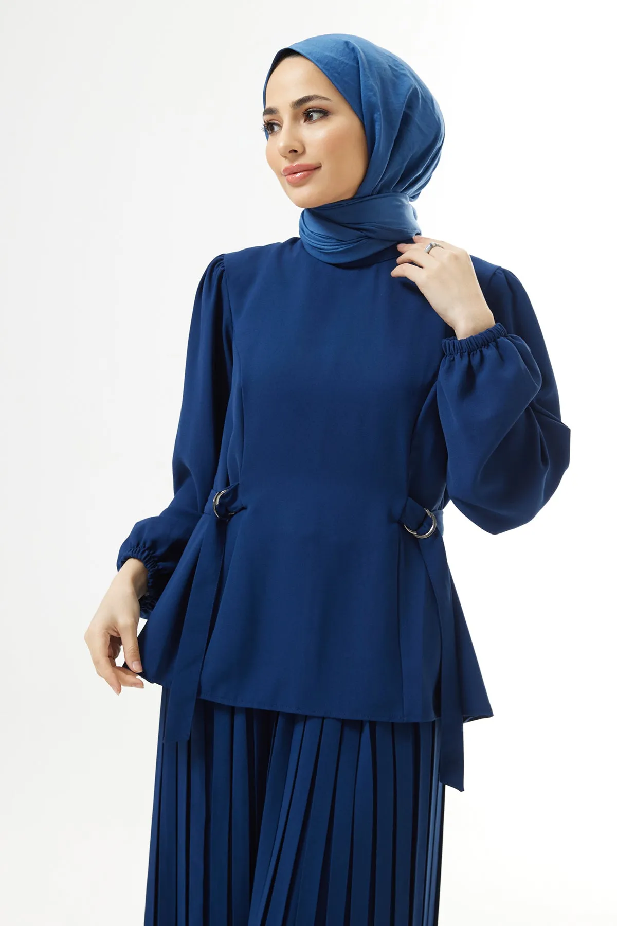ZRF Women Pleated Skirt Suit - Indigo - Palaió Fáliro